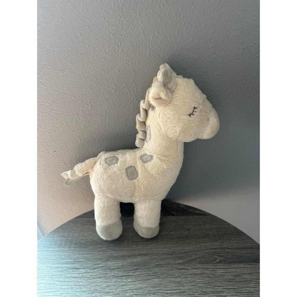 Kellytoy Giraffe Plush Soft Rattle K Luxe Baby Cream/Gray Lovey 11'